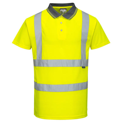 Portwest Hi Vis Polo Shirt SS S477 - Yellow - Customisable Hi-Vis Polos