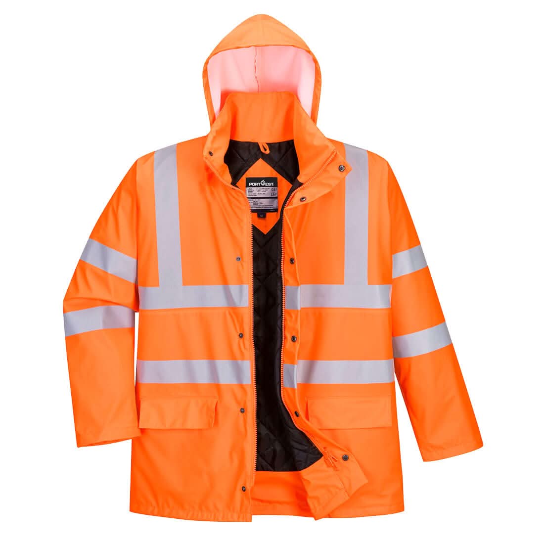 Portwest Sealtex Ultra Hi Vis Winter Jacket S490 - Orange - Customisable Jacket