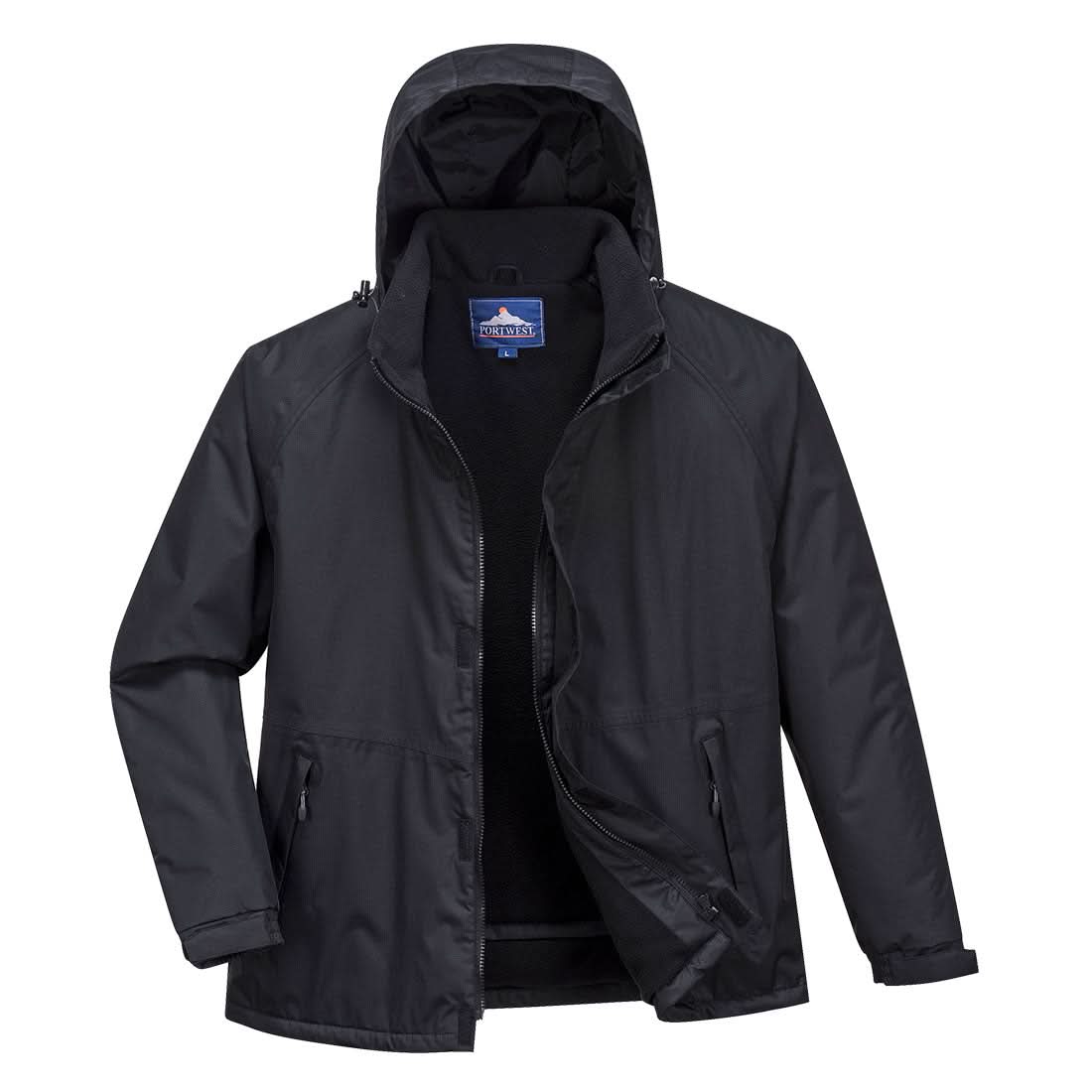 Portwest Limax Ripstop Winter Jacket S505 - Black - Customisable Jacket