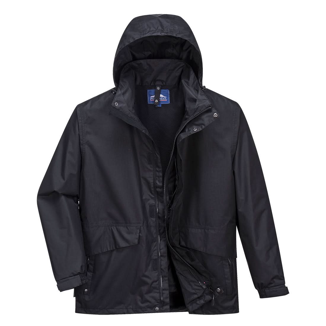 Portwest Argo 3 In 1 Jacket S507 - Black - Customisable Jacket