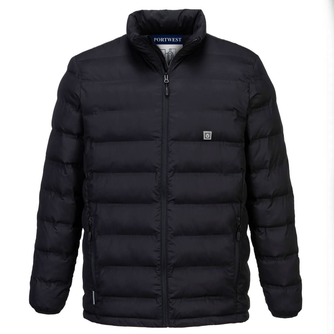 Portwest Ultrasonic Heated Tunnel Jacket S547 - Black - Customisable Jacket