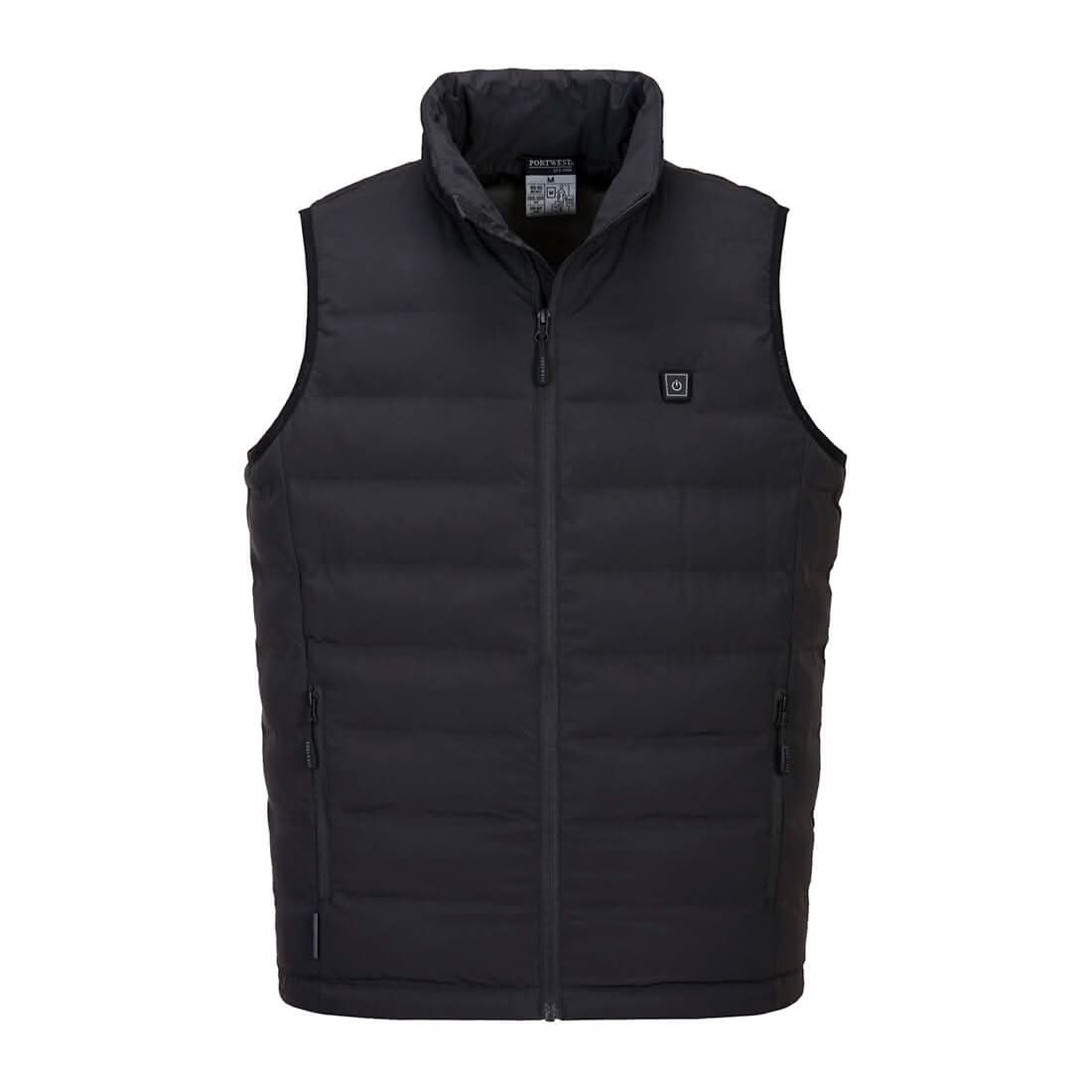 Portwest Ultrasonic Heated Tunnel Bodywarmer S549 - Black - Customisable Bodywarmer