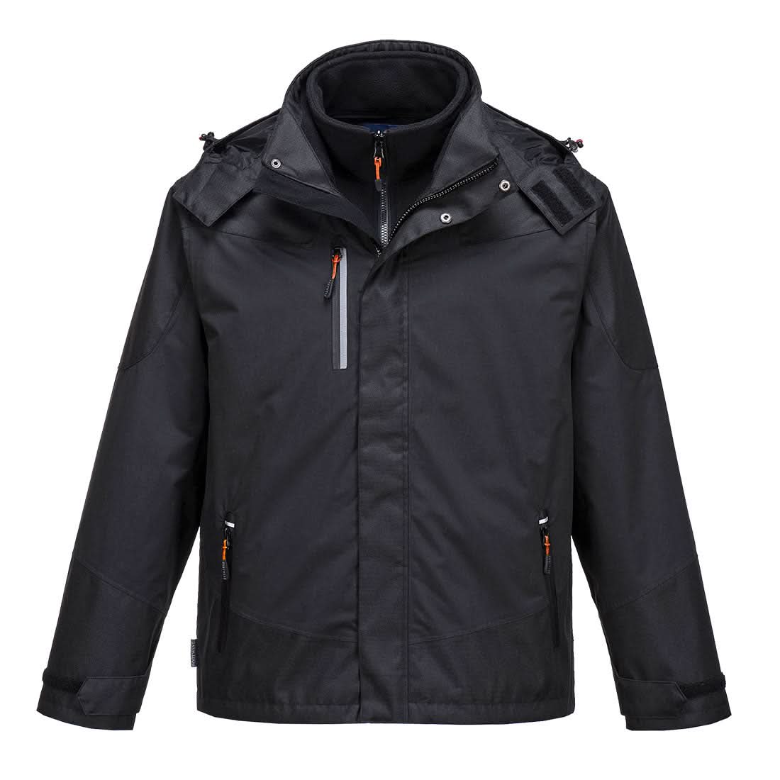 Portwest Radial 3 In 1 Jacket S553 - Black - Customisable Jacket