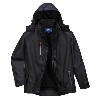 Outcoach Rain Jacket S555 - Black - Customisable Rain Jackets