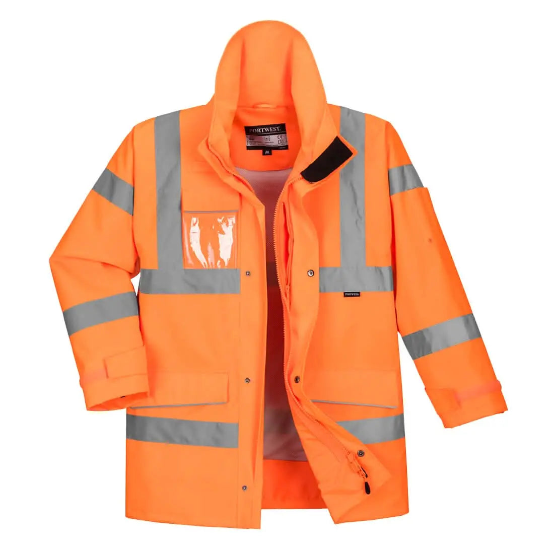 Hi Vis Extreme Rain Jacket S590 - Orange S - Customisable Rain Jackets