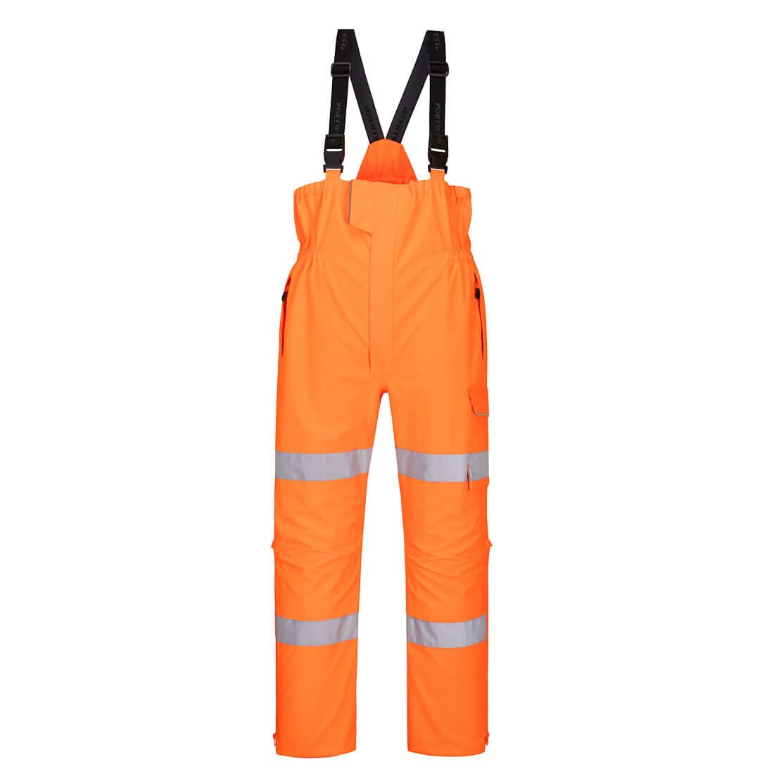 Portwest Hi Vis Extreme Rain Bib And Brace S594 - Orange - Customisable Coveralls