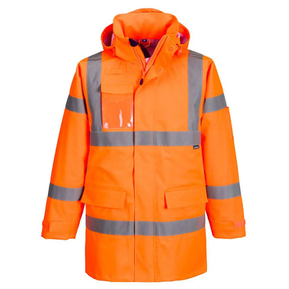 Hi Vis Extreme Rain Jacket (3 L) S599 - Orange - Customisable Rain Jackets