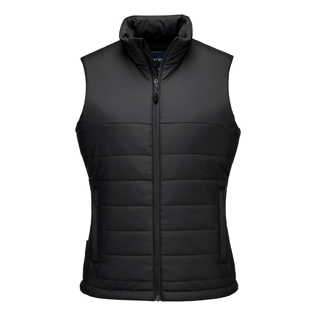 Portwest Professional Womens Insulated Baffle Gilet - Black - Customisable Bodywarmer