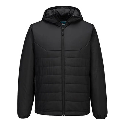 Professional Hooded Insulated Baffle Jacket S608 - Black - Customisable Baffle Jackets