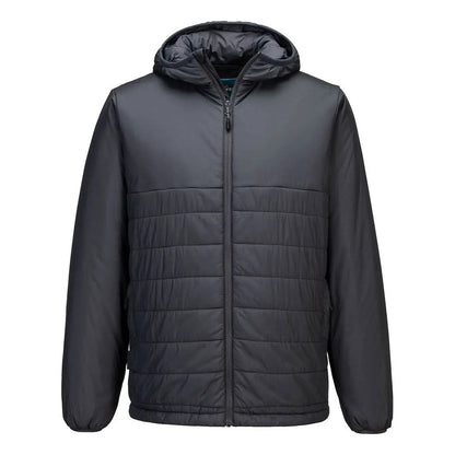Professional Hooded Insulated Baffle Jacket S608 - Metal Grey - Customisable Baffle Jackets