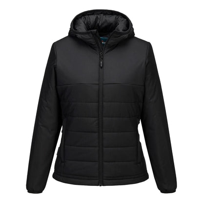 Portwest Professional Womens Hooded Insulated Baffle Jacket S613 - Black - Customisable Jacket
