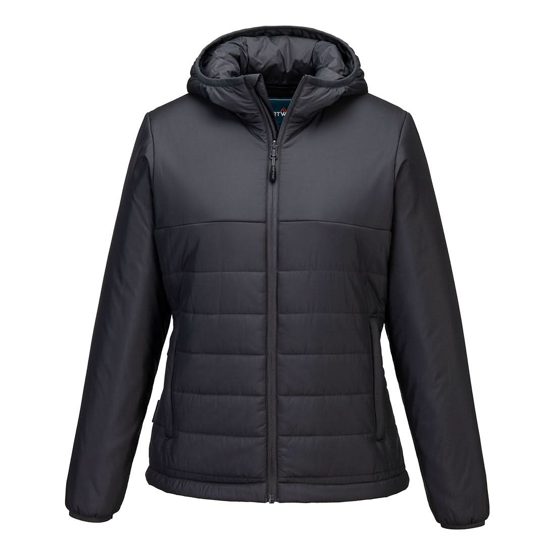 Portwest Professional Womens Hooded Insulated Baffle Jacket S613 - Metal Grey - Customisable Jacket