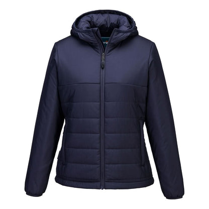 Portwest Professional Womens Hooded Insulated Baffle Jacket S613 - Navy - Customisable Jacket