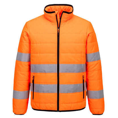 Hi Vis Baffle Jacket S617 - Orange Black - Customisable Baffle Jackets