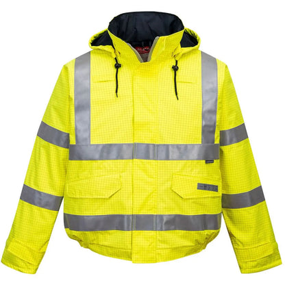 Bizflame Rain Hi Vis Fr Winter Bomber Jacket S773 - Yellow - Customisable Insulated Jackets