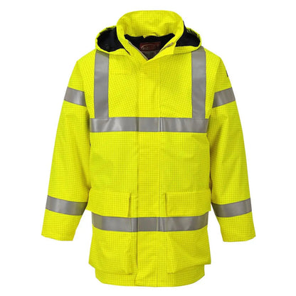 Bizflame Rain Hi Vis Fr Jacket S774 - Yellow - Customisable Rain Jackets