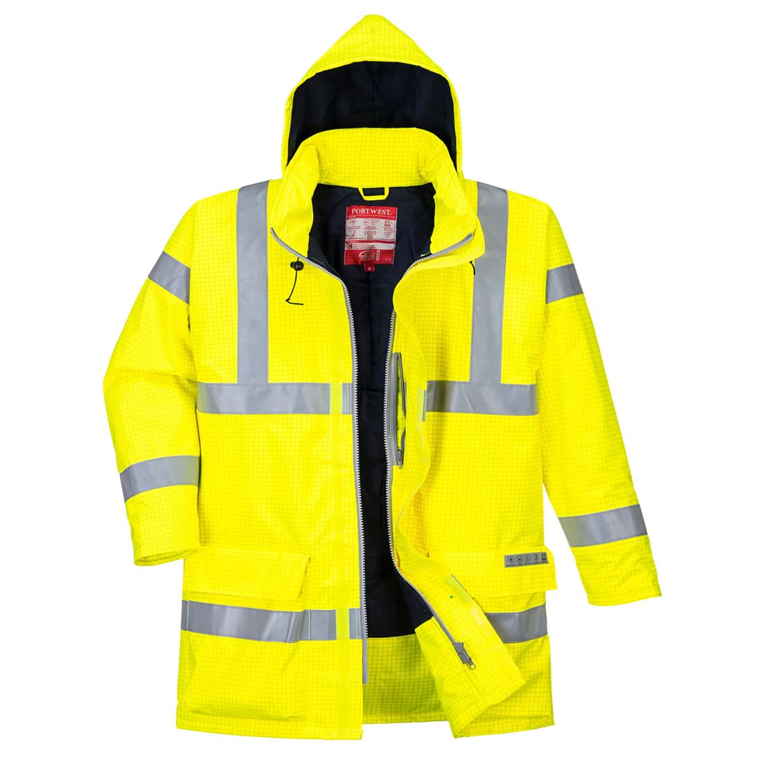 Portwest Bizflame Rain Hi Vis Anti Static Fr Jacket S778 - Yellow - Customisable Jackets