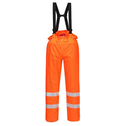 Bizflame Rain Hi Vis Fr Shell Trousers S780 - Orange - Customisable Rain Trousers