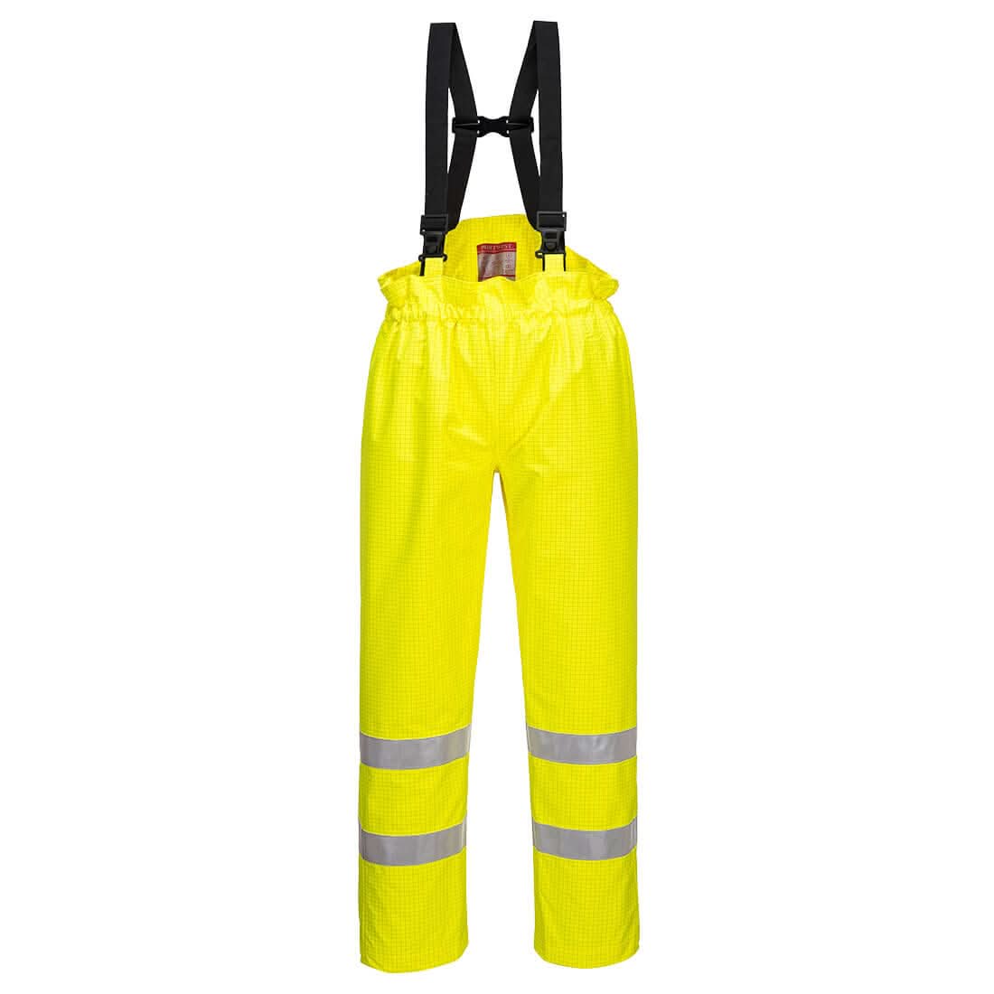 Portwest Bizflame Rain Hi Vis Anti Static Unlined Fr Trousers S780 - Yellow - Customisable Hi-Vis Trousers