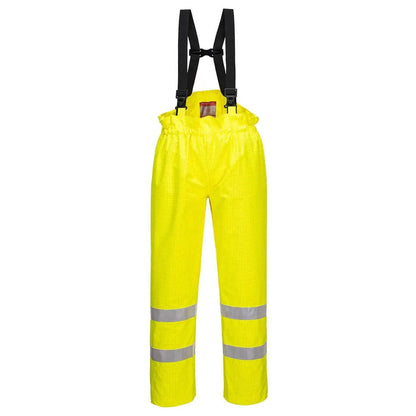 Bizflame Rain Hi Vis Fr Shell Trousers S780 - Yellow - Customisable Rain Trousers