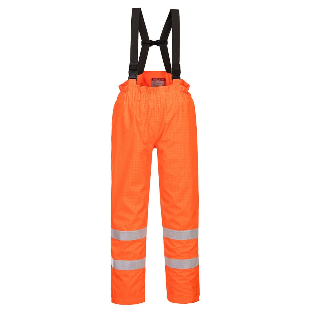 Portwest Bizflame Rain Hi Vis Anti Static Lined Fr Trousers S781 - Orange - Customisable Hi-Vis Trousers