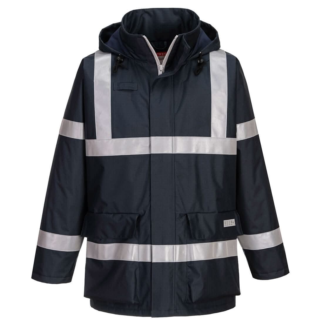 Portwest Bizflame Rain Anti Static Fr Jacket S785 - Navy - Customisable Jacket