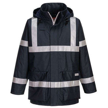 Portwest Bizflame Rain Anti Static Fr Jacket S785 - Navy - Customisable Jacket