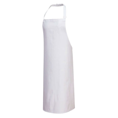 Portwest Cotton Bib Apron S840 - White - Customisable Apron