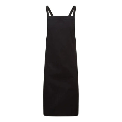 Cross Back Apron S867 - Black OneSize - Customisable Food Industry Accessories