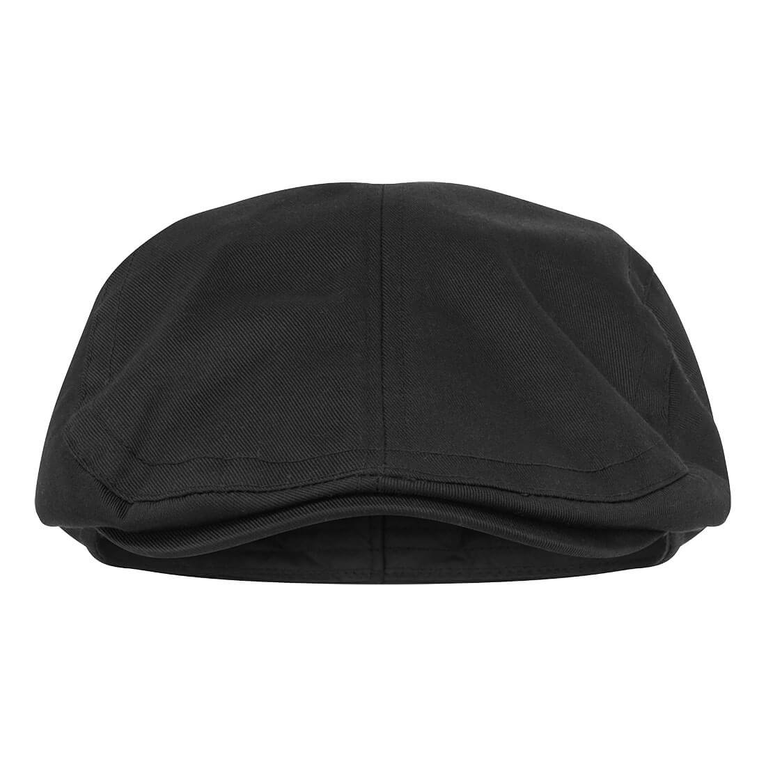 Chefs Flat Cap S906 - Black - Customisable Food Industry Accessories