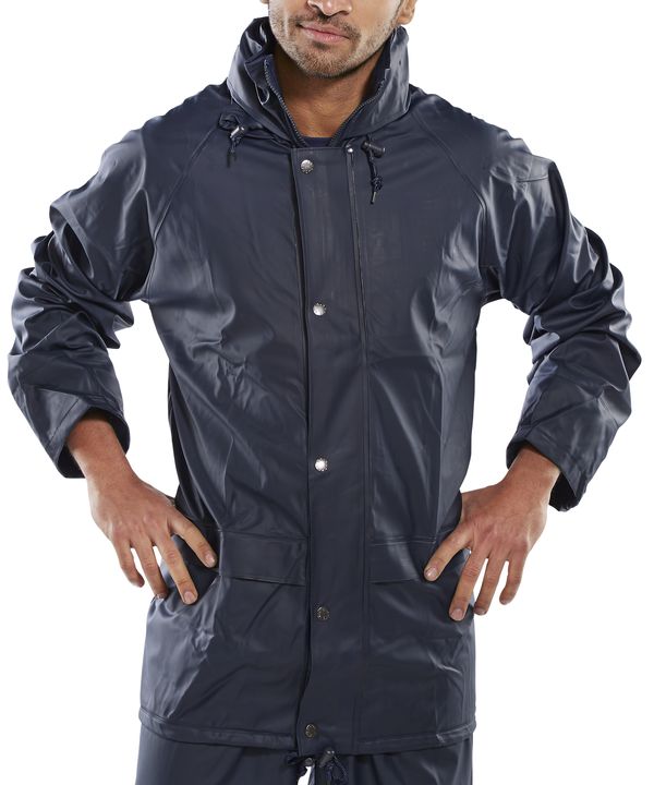 Beeswift Super Pu Jacket - Navy Blue - Customisable Jackets