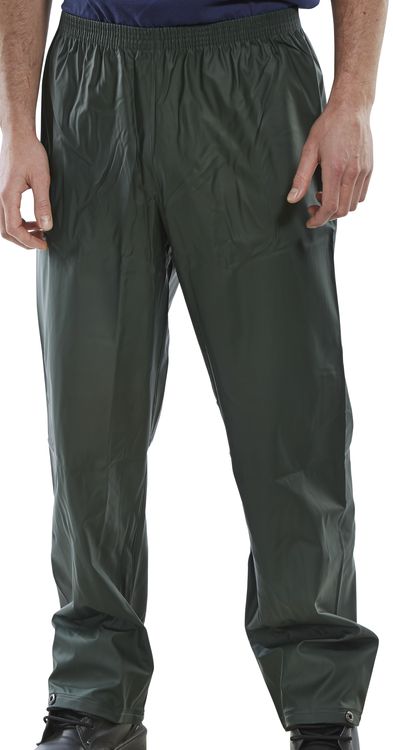 Beeswift Super Pu Trousers - Olive Green - Customisable Trousers