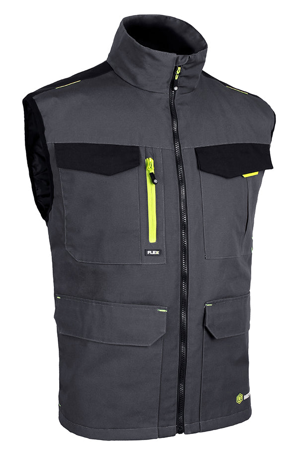 Flex Beeswift Flex Workwear Gilet Two Tone - Grey Black - Customisable Bodywarmers