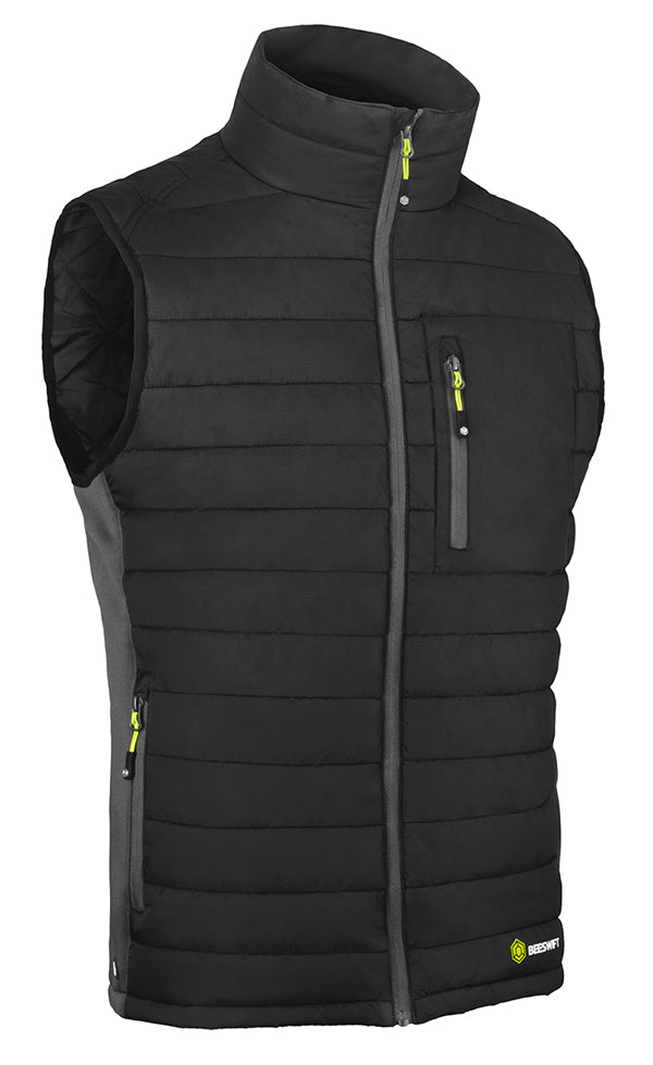 Flex Beeswift Flex Workwear Padded Bodywarmer - Black Grey - Customisable Bodywarmers