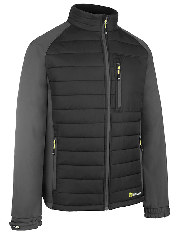 Flex Beeswift Flex Workwear Padded Jacket - Black Grey - Customisable Jackets