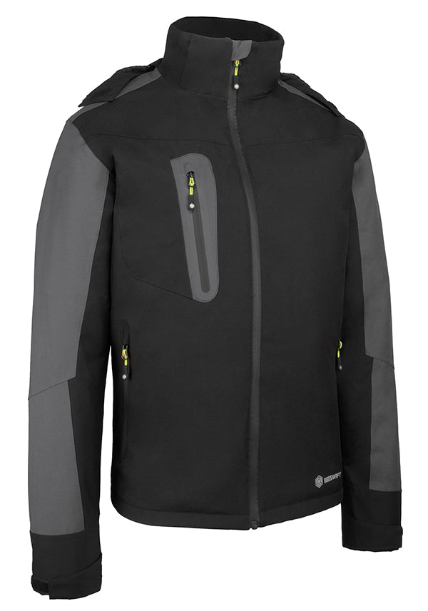 Beeswift Padded Rain Jacket - Black Grey - Customisable Jackets
