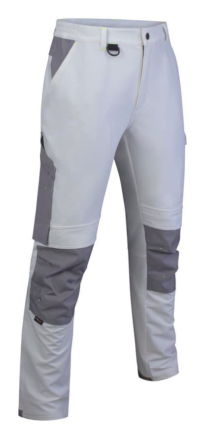 Flex Beeswift Flex Workwear Trousers - White Grey - Customisable Trousers