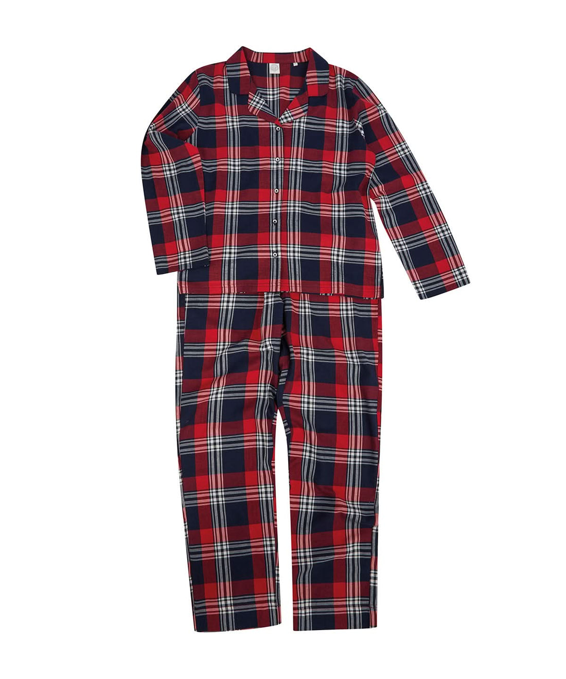 SF Womens tartan lounge Set SK074 - Red Navy Check - Customisable Pyjamas