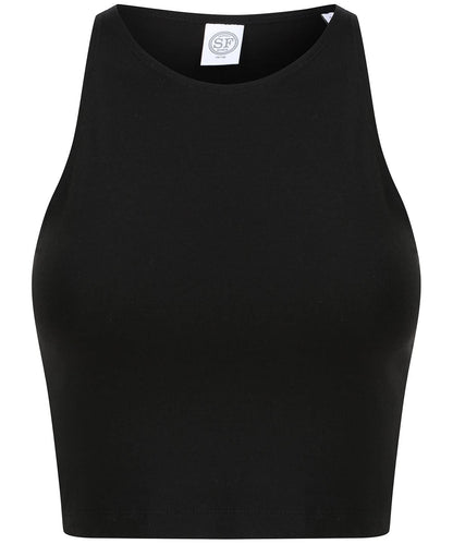 SF Womens cropped top SK106 - Black - Customisable Vest