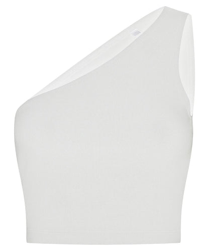 SF Womens one shoulder top SK116 - White - Customisable Vest