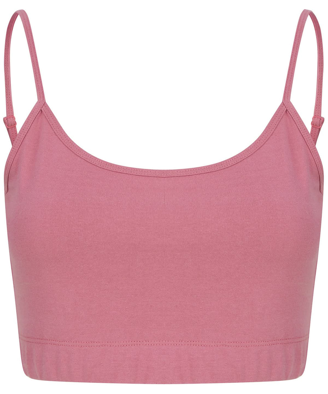 SF Womens sustainable fashion cropped cami top with adjustable straps SK230 - Dusky Pink - Customisable T-Shirts