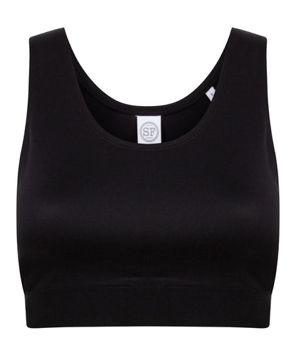 SF Womens fashion crop top SK236 - Black Black - Customisable Vest