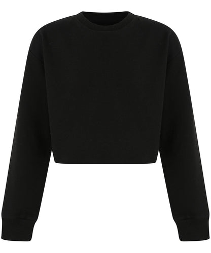 SF Kids cropped slounge sweat SM515 - Black - Customisable Sweatshirts