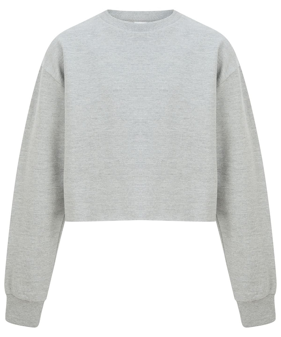 SF Kids cropped slounge sweat SM515 - Heather Grey - Customisable Sweatshirts