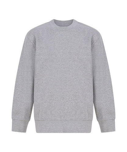 SF Kids sustainable fashion curved hem sweatshirt SM530 - Heather Grey - Customisable Sweatshirts