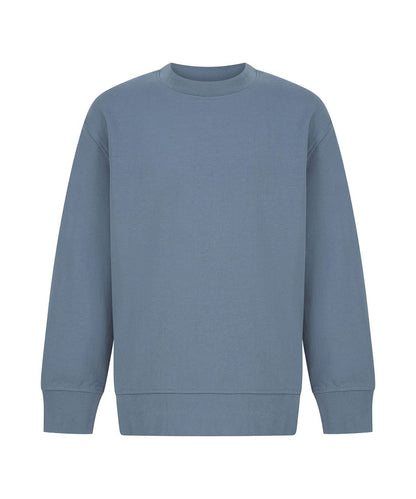 SF Kids sustainable fashion curved hem sweatshirt SM530 - Stone Blue - Customisable Sweatshirts