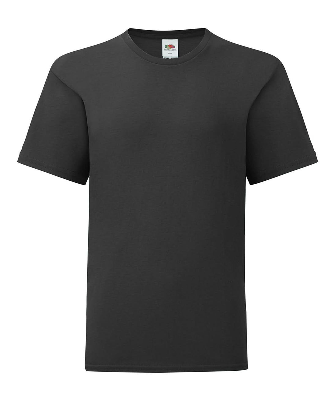 Fruit of the Loom Kids iconic 150 T Black SS023 - Black - Customisable T-Shirts