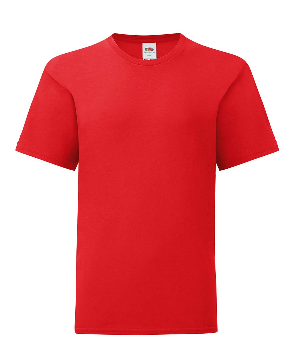 Fruit of the Loom Kids iconic 150 T Red SS023 - Red - Customisable T-Shirts