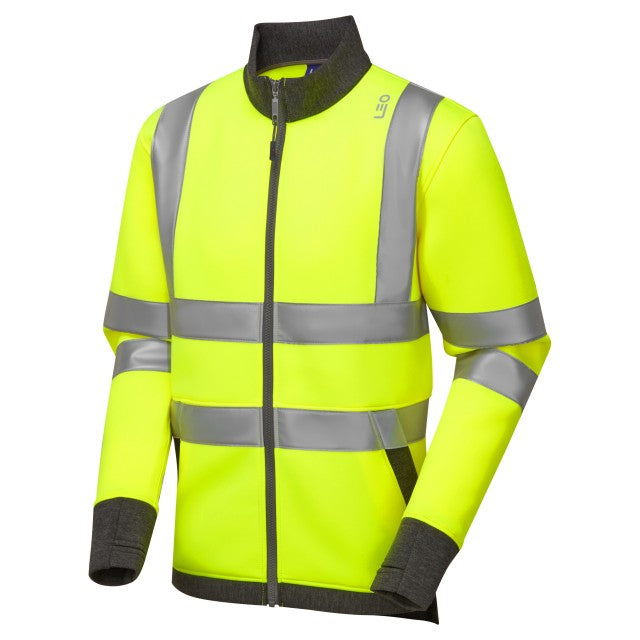 EcoViz Zipped Orange Sweatshirt Arganite SS07 - HV YELLOW - Customisable Hi-Vis T-Shirts