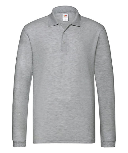 Fruit of the Loom Fruit Of The Loom Premium Long Sleeve Polo SS258 - Athletic Heather - Customisable Polos